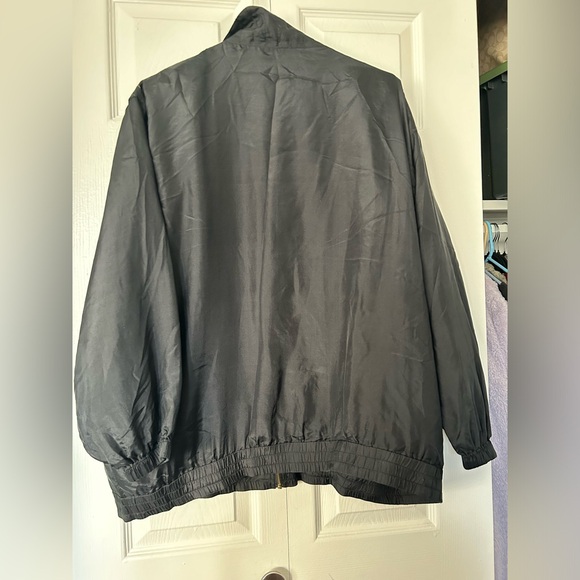 Vintage embellished black and gold bomber jacket - Picture 2 of 3